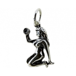 Znak zodiaku Panna - oksydowane srebro