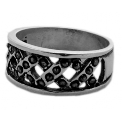 Obrączka pierścionek markazyty srebro limitowana