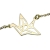 Kolia origami ptak srebro złocone CELEBRYTKA