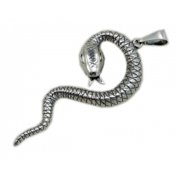 Wąż żmija duży wisiorek srebro 925
