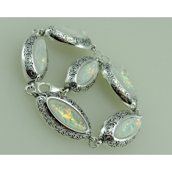 Kolczyki wisior opal srebro komplet