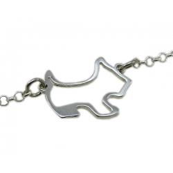 West Highland White Terrier bransoletka srebro 925