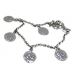 Bransoletka charms monety srebro 925