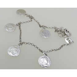 Bransoletka charms monety srebro 925