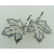 Wisior kolczyki komplet liście liść srebro